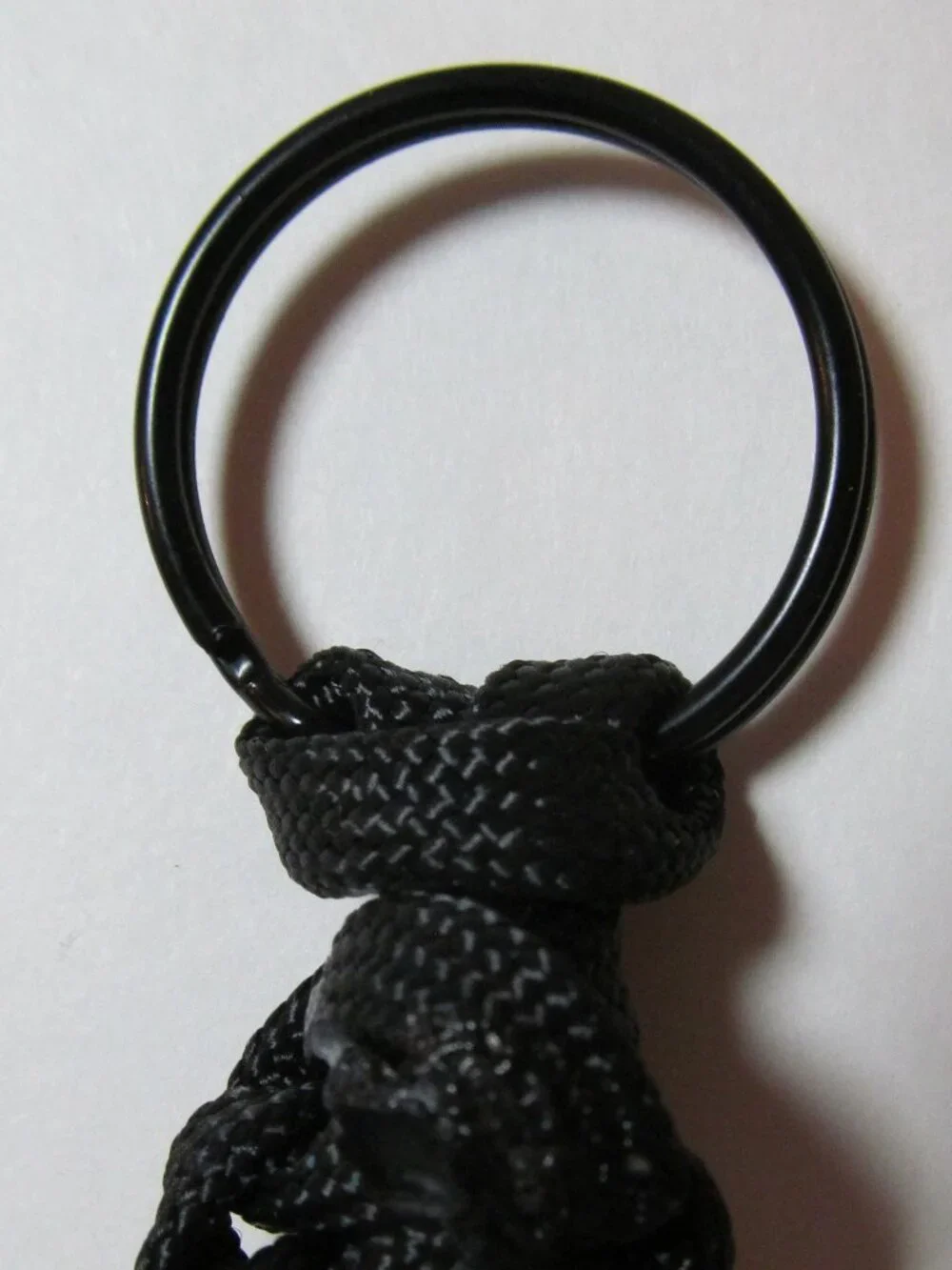 Twisted Black Paracord Keychain #24812026